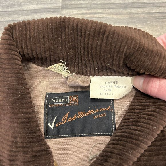 Vintage Sears Ted Williams Field Hunting Jacket Tan/Brown Men Size Large - Picture 3 of 12